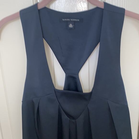 Banana Republic Swingy Sleeveless Shift Dress w/ Halter Cut Out Back Sz XS - Picture 7 of 8